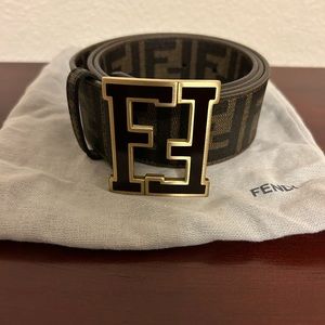 Mens Fendi Zucca College belt